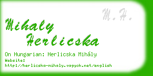 mihaly herlicska business card